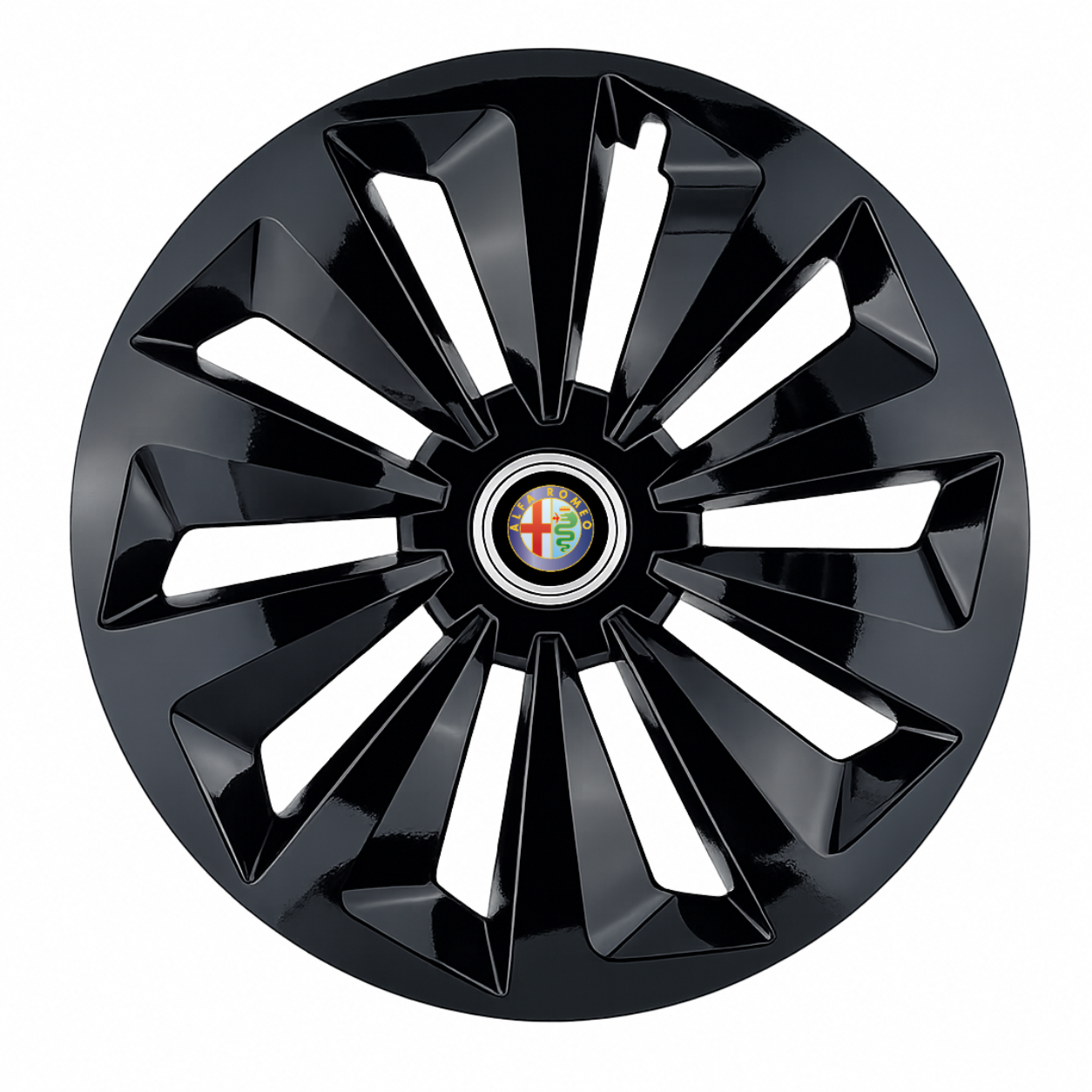 Set 4 capace roti Fox negru R16 Compatibil Cu Alfa Romeo