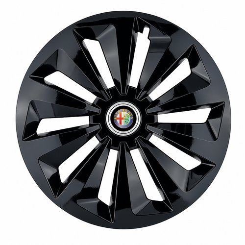Set 4 capace roti Fox negru R16 Compatibil Cu Alfa Romeo