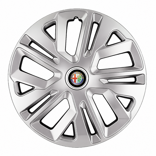 Set 4 Capace Roti 14 inchi (R14) Raven Gri, Compatibile Cu Alfa Romeo
