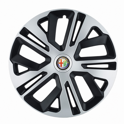 Set 4 Capace Roti 14 inchi (R14) Raven Gri-Negru, Compatibile Cu Alfa Romeo
