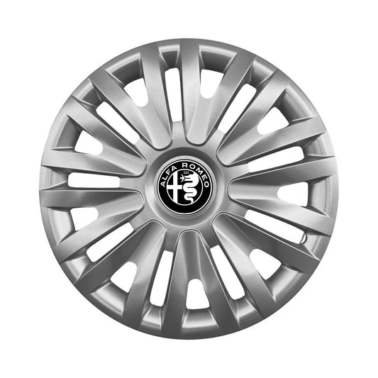 Set 4 capace roti 16 inchi (R16) compatibile ALFA ROMEO 147, 156, 159, 166, GT, Brera, Model-412