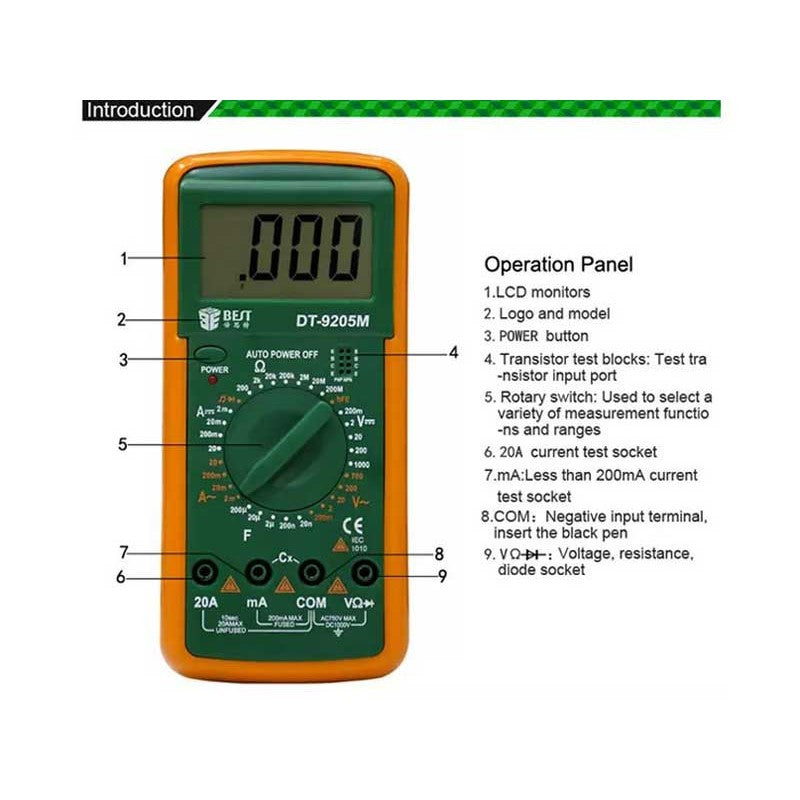 Multimetru Digital BST-9205M
