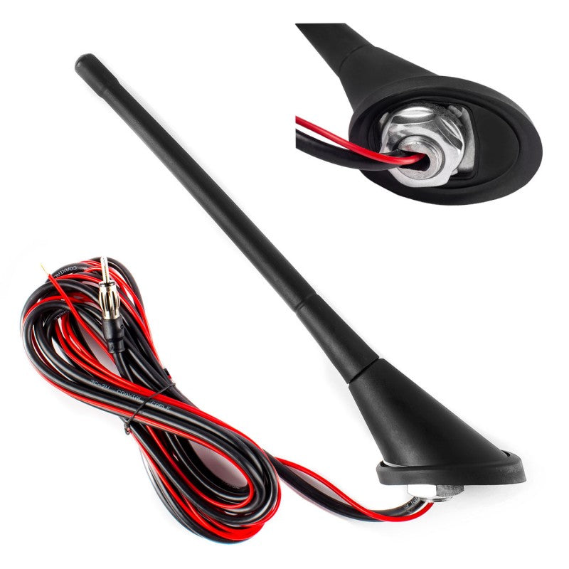 Antenă auto cu amplificator, 18 cm