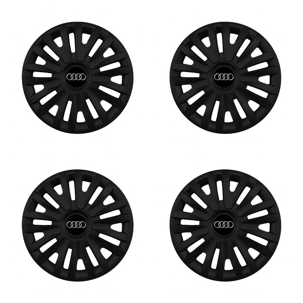 Set 4 capace roti potrivite jantelor de 16 inch compatibile AUDI, Model - 412 Black