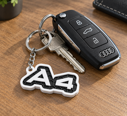 Breloc auto Audi A4 cu lanț și inel