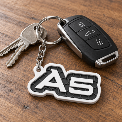 Breloc auto Audi A5 cu lanț și inel