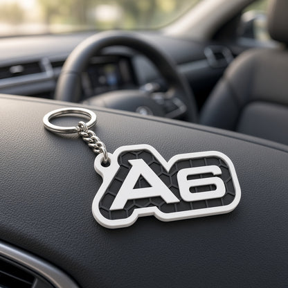 Breloc auto Audi A6 cu lanț și inel