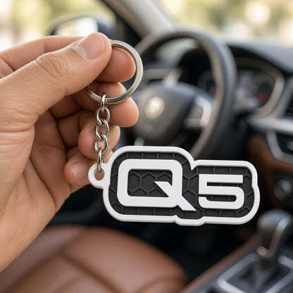 Breloc auto Audi Q5 cu lanț și inel