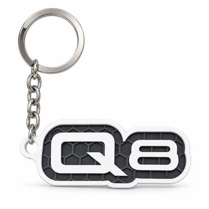 Breloc auto Audi Q8 cu lanț și inel
