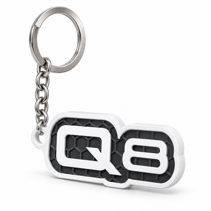 Breloc auto Audi Q8 cu lanț și inel