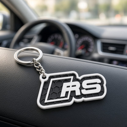 Breloc auto Audi RS cu lanț și inel