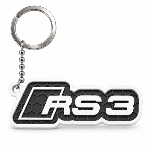 Breloc auto Audi RS3 cu lanț și inel