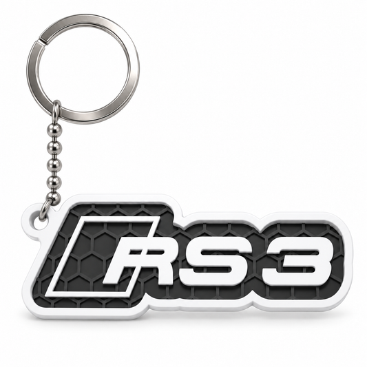 Breloc auto Audi RS3 cu lanț și inel
