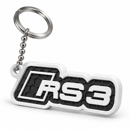 Breloc auto Audi RS3 cu lanț și inel