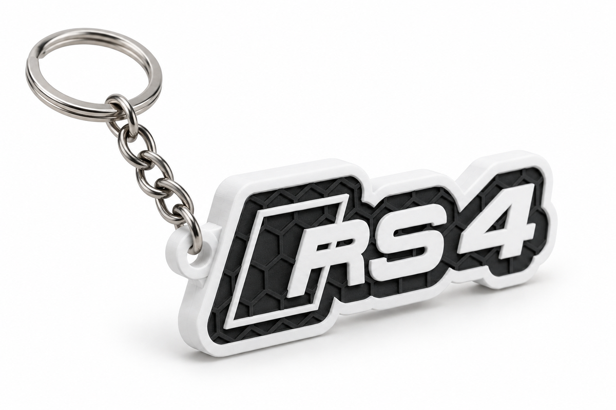 Breloc auto Audi RS4 cu lanț și inel