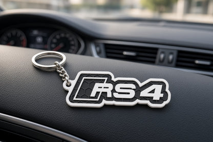Breloc auto Audi RS4 cu lanț și inel