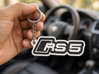 Breloc auto Audi RS5 cu lanț și inel