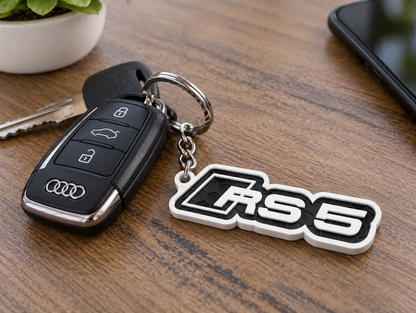 Breloc auto Audi RS5 cu lanț și inel