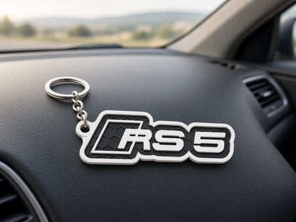 Breloc auto Audi RS5 cu lanț și inel