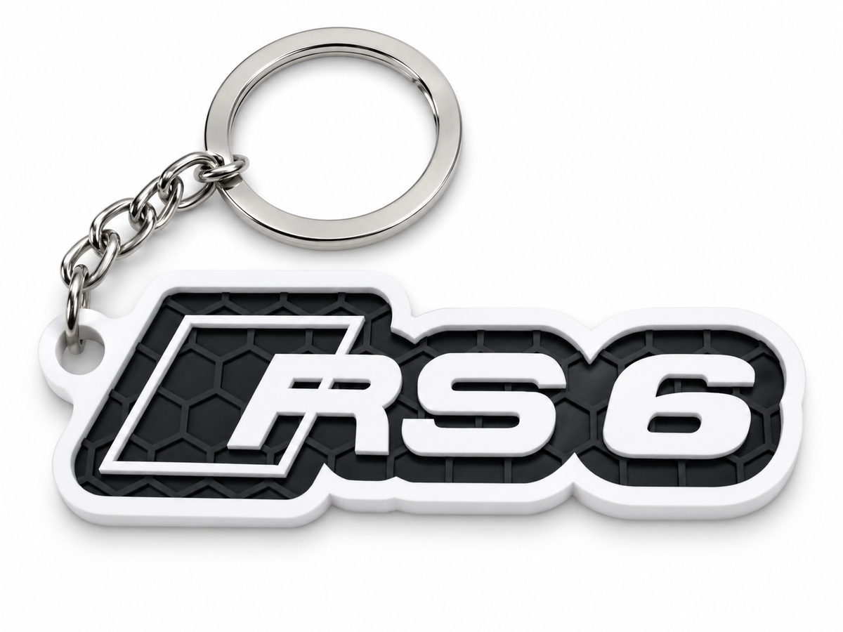 Breloc auto Audi RS6 cu lanț și inel