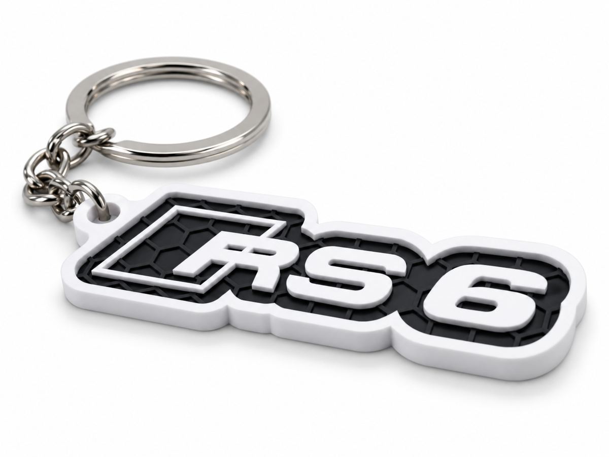 Breloc auto Audi RS6 cu lanț și inel