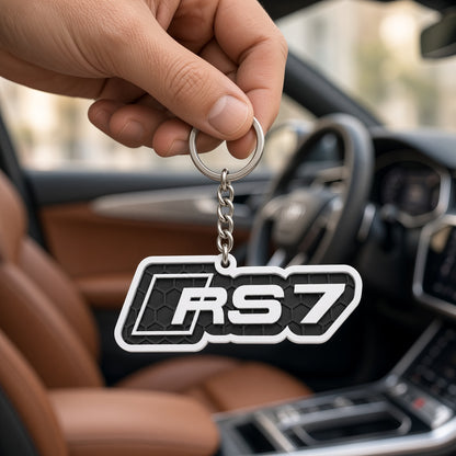 Breloc auto Audi RS7 cu lanț și inel