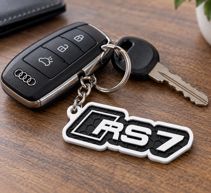 Breloc auto Audi RS7 cu lanț și inel