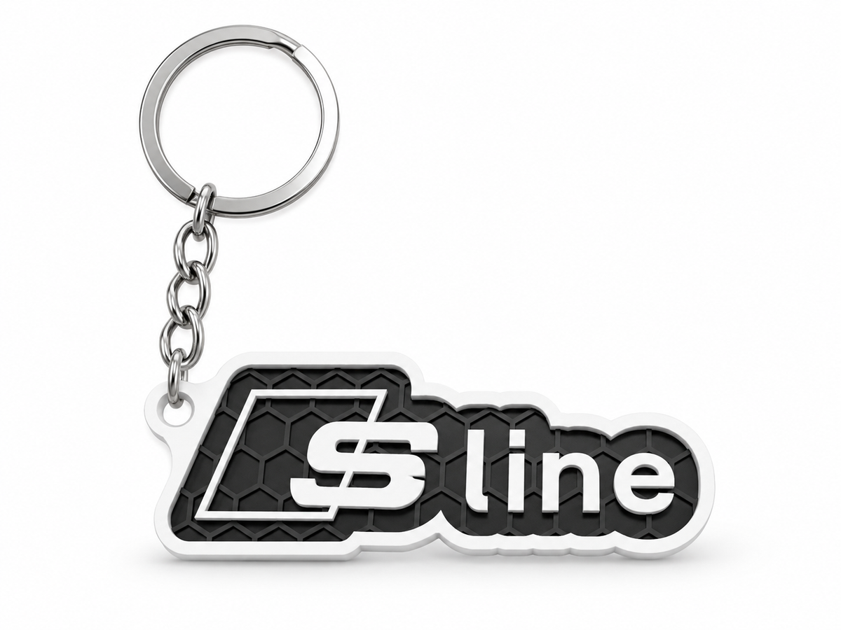 Breloc auto Audi S line cu lanț și inel