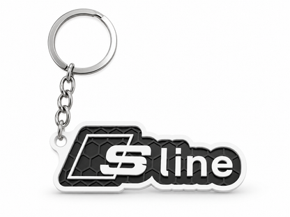 Breloc auto Audi S line cu lanț și inel
