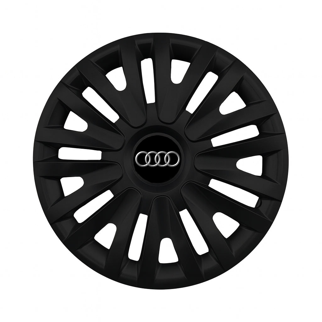 Set 4 capace roti potrivite jantelor de 14 inch compatibile AUDI, Model - 217 Black