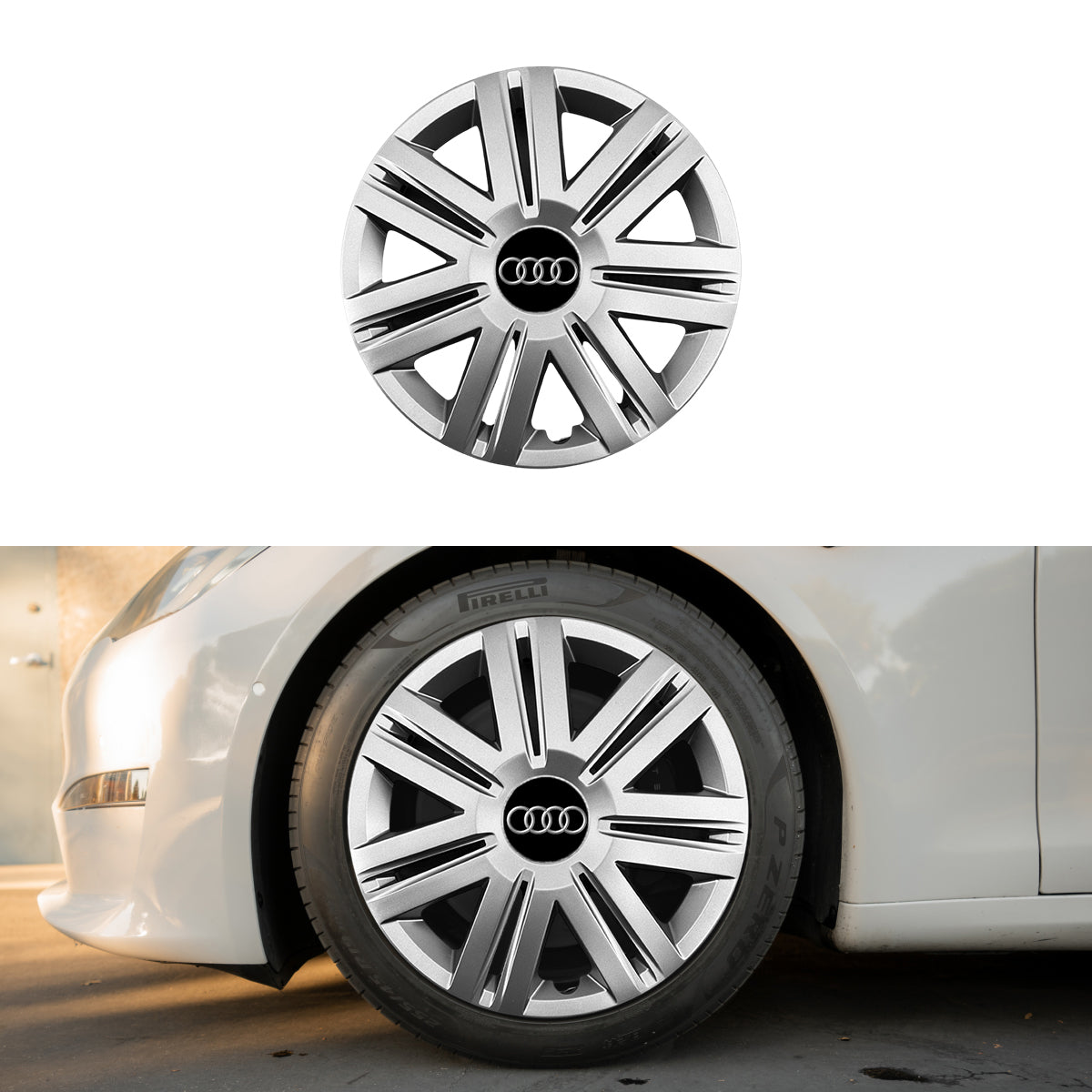 Set 4 capace roti potrivite jantelor de 14 inch compatibile Audi, Model - 203