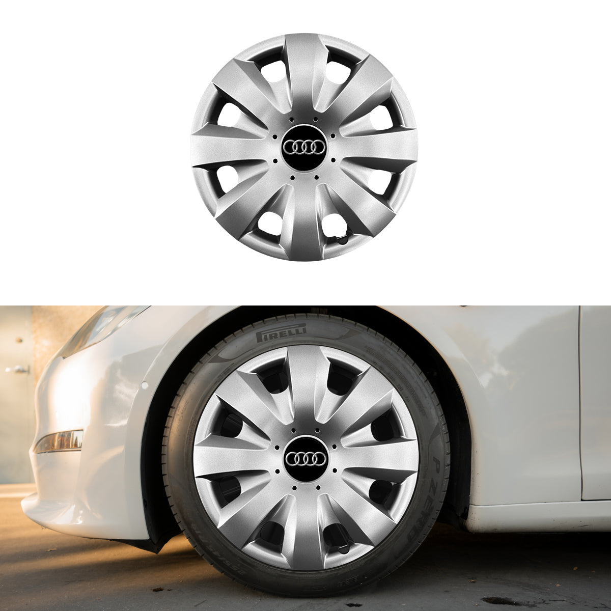 Set 4 capace roti potrivite jantelor de 15 inch compatibile gama Audi, model - 321