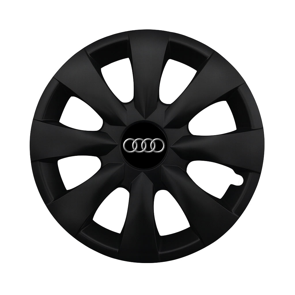 Set 4 capace roti potrivite jantelor de 15 inch compatibile AUDI, Model - 316 Black Edition