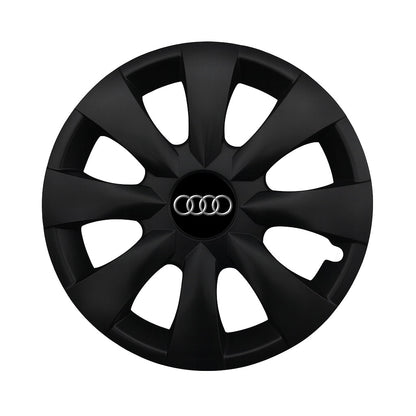 Set 4 capace roti potrivite jantelor de 15 inch compatibile AUDI, Model - 316 Black Edition
