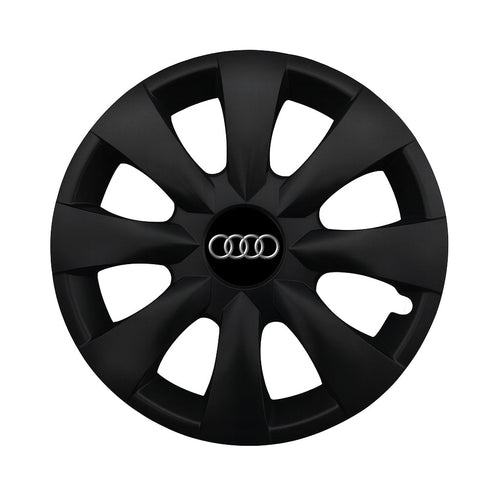 Set 4 capace roti potrivite jantelor de 15 inch compatibile AUDI, Model - 316 Black Edition