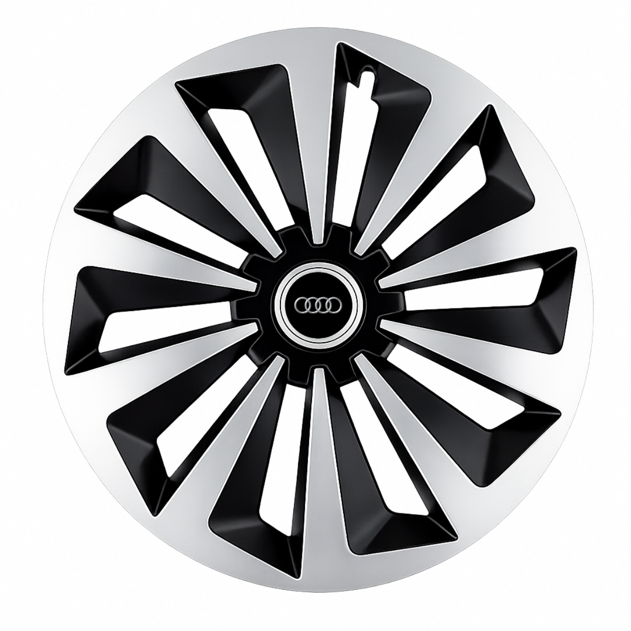 Set 4 capace roti Fox Gri-Negru R15 Compatibil Cu Audi