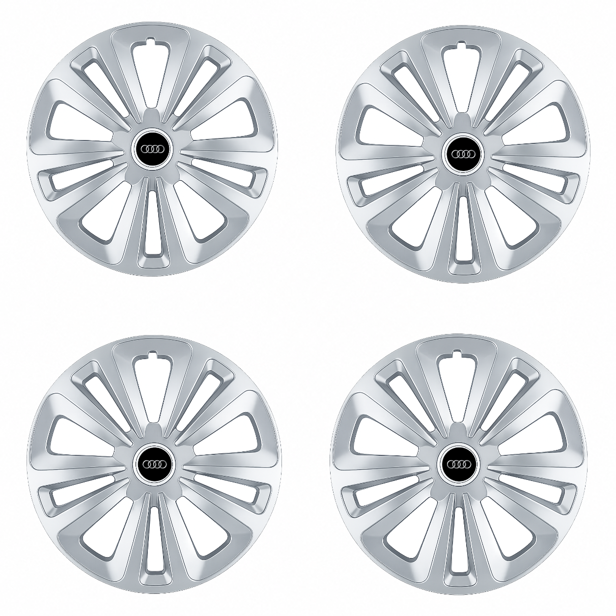 Set 4 Capace Roti Terra Gri R14, pentru Audi