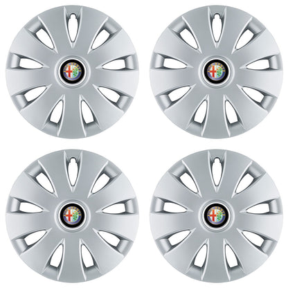 Set 4 capace roti 16 inchi (R16) compatibile ALFA ROMEO, Model Aura Gri