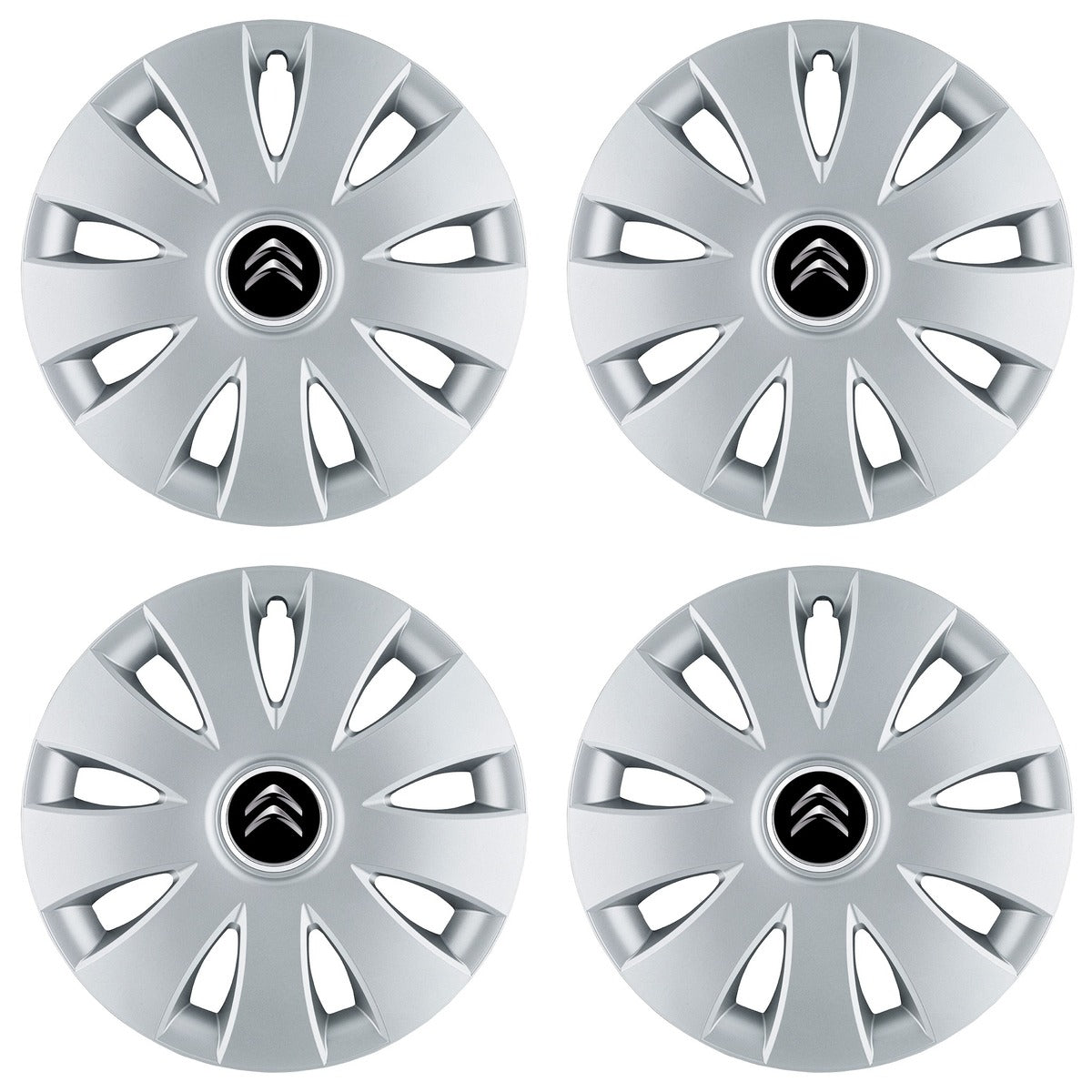 Set 4 capace roti 16 inchi (R16) compatibile CITROEN, Model Aura Gri