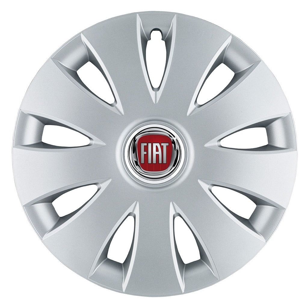 Set 4 capace roti 16 inchi (R16) compatibile FIAT, Model Aura Gri