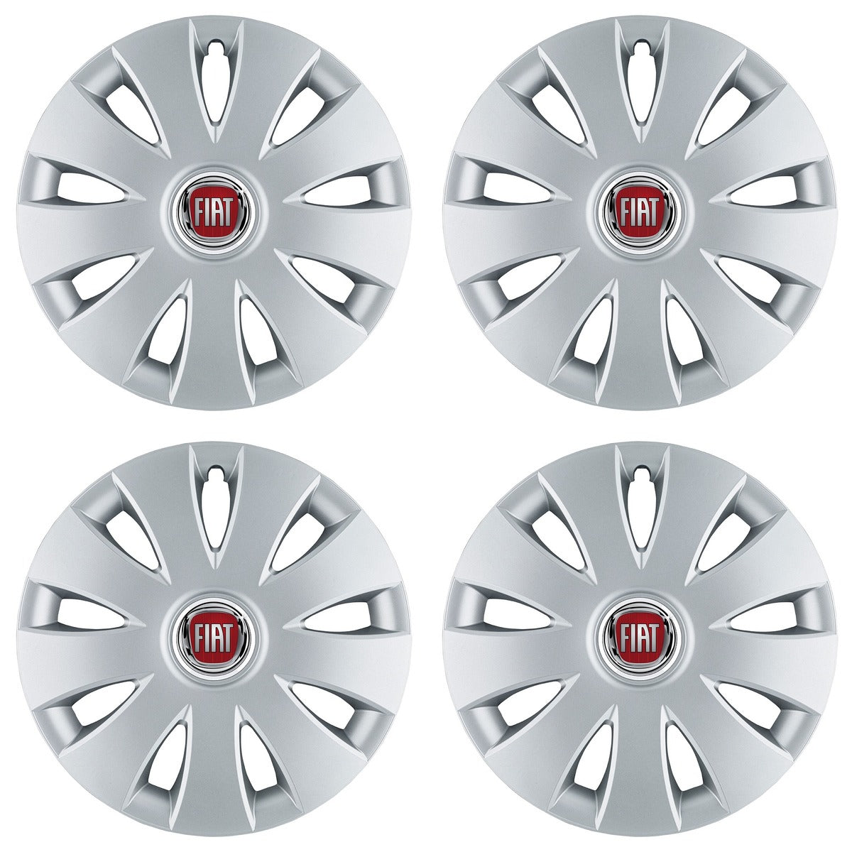Set 4 capace roti 16 inchi (R16) compatibile FIAT, Model Aura Gri