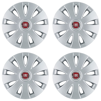 Set 4 capace roti 16 inchi (R16) compatibile FIAT, Model Aura Gri