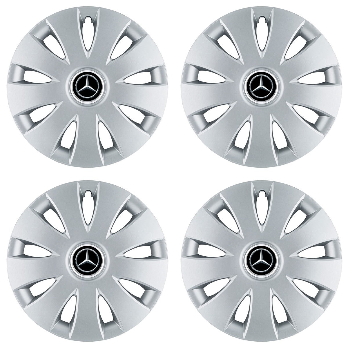 Set 4 capace roti 16 inchi (R16) compatibile MERCEDES, Model Aura Gri