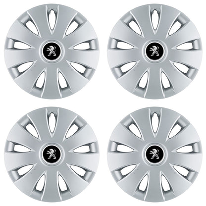 Set 4 capace roti 16 inchi (R16) compatibile PEUGEOT, Model Aura Gri