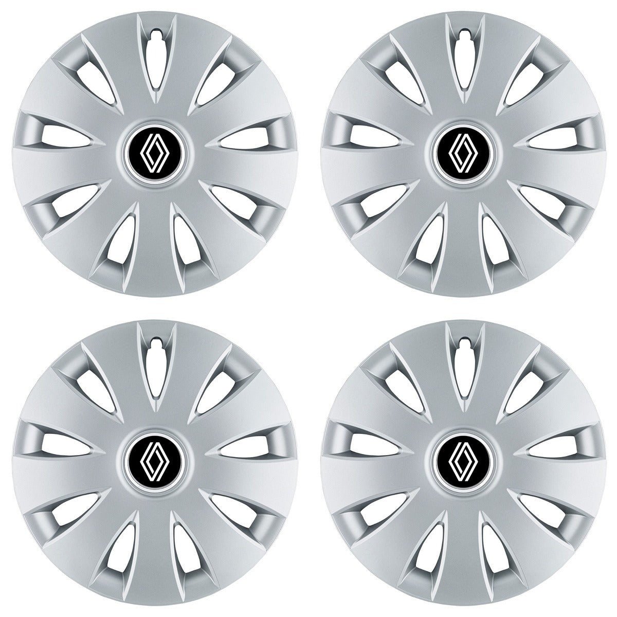 Set 4 capace roti 16 inchi (R16) compatibile RENAULT, Model Aura Gri