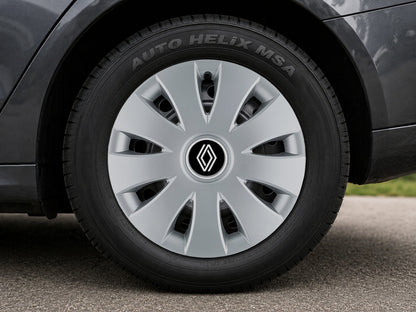 Set 4 capace roti 16 inchi (R16) compatibile RENAULT, Model Aura Gri