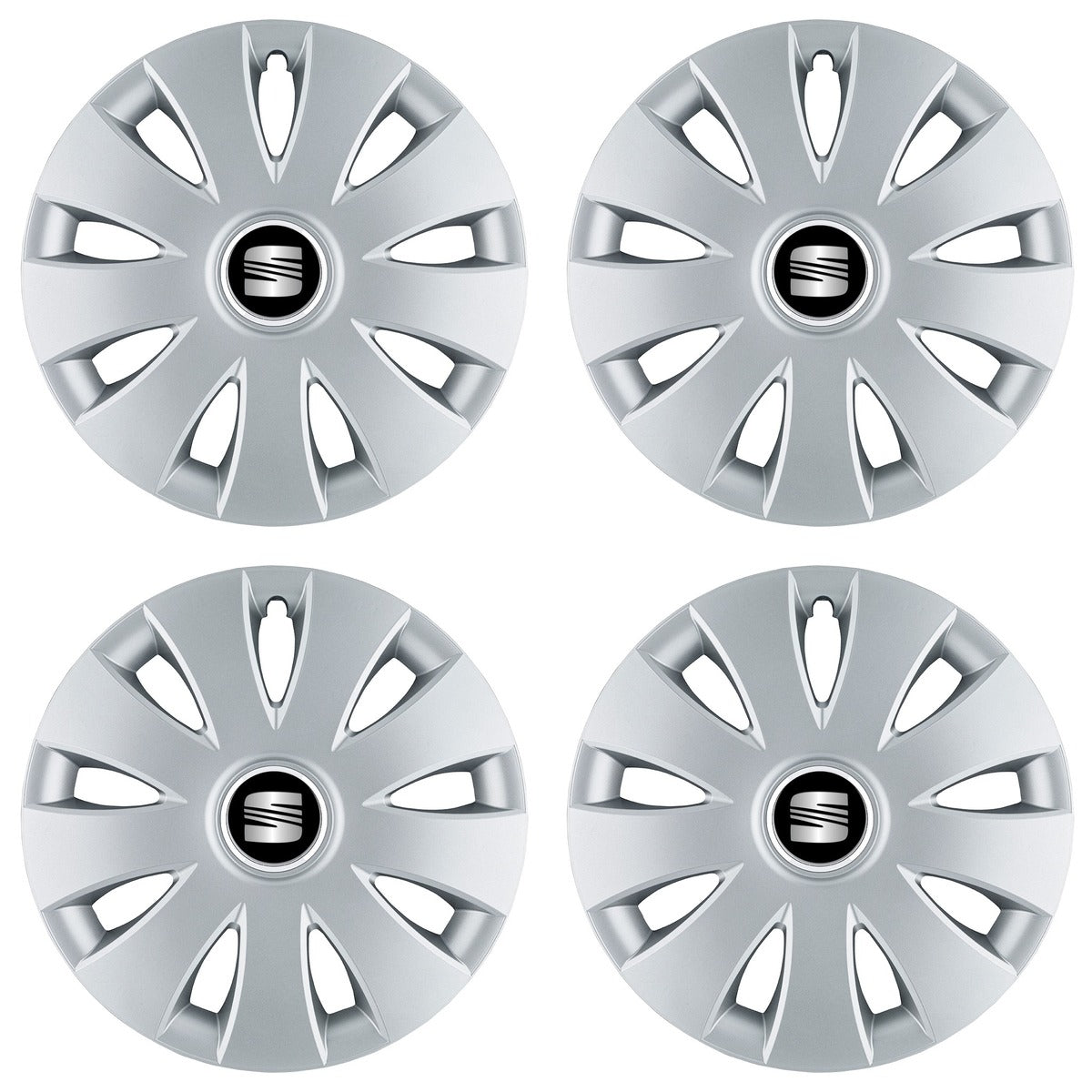 Set 4 capace roti 16 inchi (R16) compatibile SEAT, Model Aura Gri
