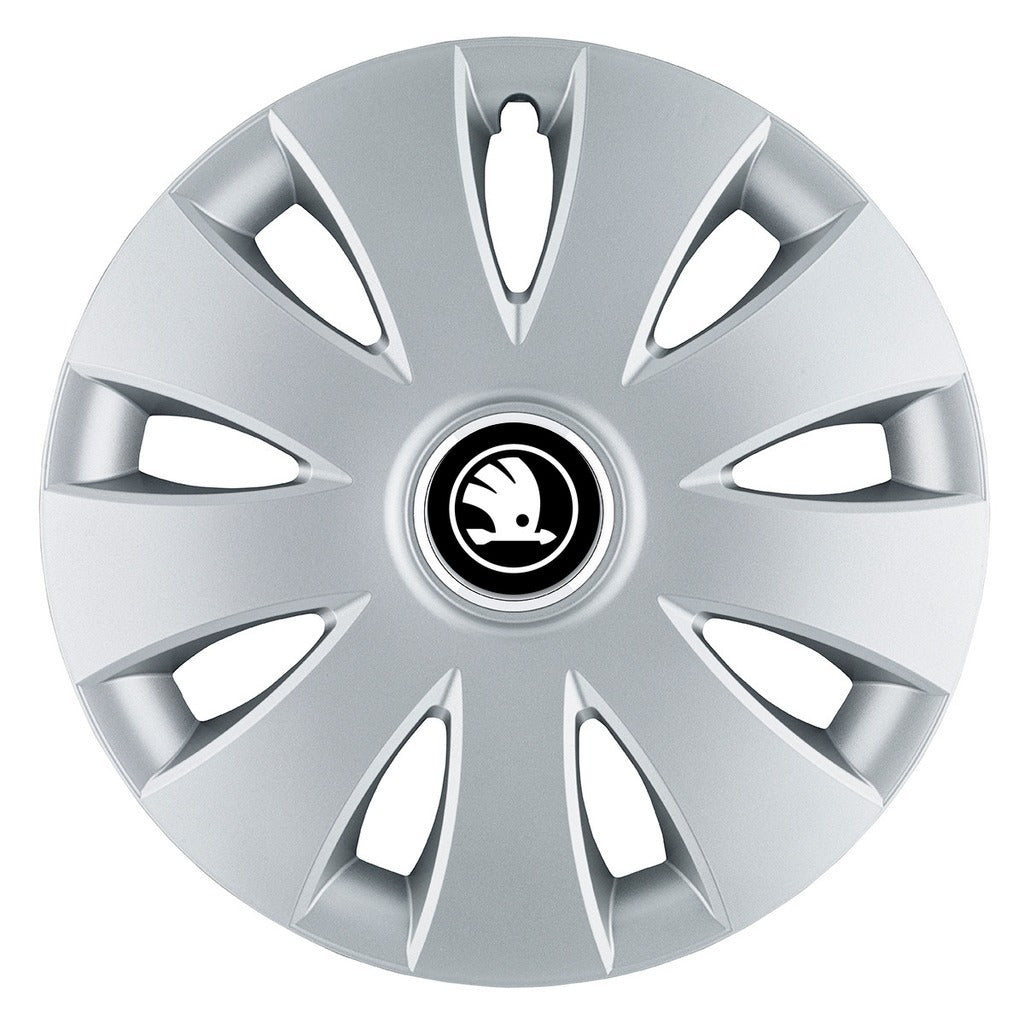 Set 4 capace roti 16 inchi (R16) compatibile SKODA, Model Aura Gri