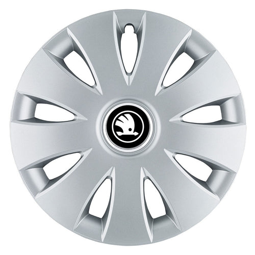 Set 4 capace roti 16 inchi (R16) compatibile SKODA, Model Aura Gri