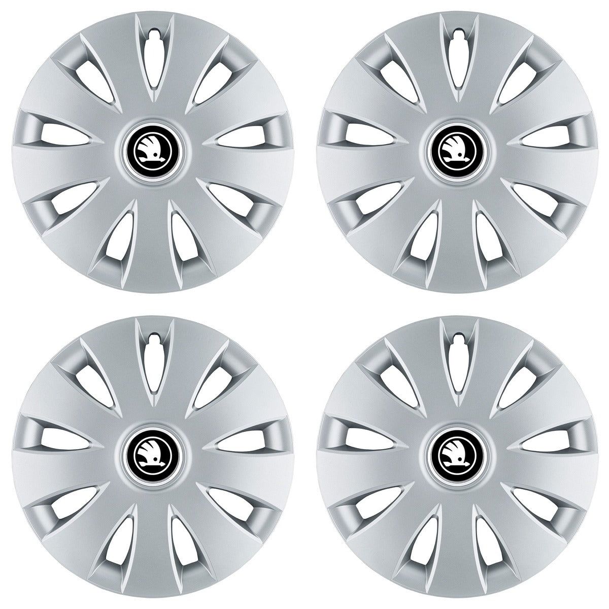 Set 4 capace roti 16 inchi (R16) compatibile SKODA, Model Aura Gri